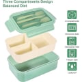 Miniatyrbilde 1 av 5: Lunsjboks, 1400ml Bento Lunsjboks for Voksne og Barn, Lunsj Con