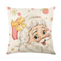 Miniatyrbilde 2 av 6: ##/(4 stykker) 4 stykker lin kvadratiske putetrekk til jul seng sofa##/
