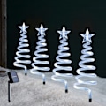 Miniatyrbild 1 av 4: ##/Set med 4 Spiralformade Julgransvägsmarkörer med 40 LED-lampor för utomhusbruk##/