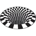 Pearl Rare Vortex Illusion Tæppe, 3D Fælde Effekt Print Måtte, D