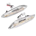 Bil LED Broms Blinkers Sidomarkeringslampa Passar för E82 E88 E60 (Transparent)