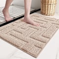 Miniatyrbillede 1 af 5: Skridsikker Bademåtte 40x60cm Beige, Absorberende og Vaskbar Badeværelse