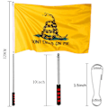 Miniatyrbild 5 av 5: ##/4 st Teleskopiska Flaggstänger 1,2m Rostfritt Stål Bärbar Utbyggbar Flaggstång Flaggstång för Klassrum Turguide Flaggbanner##/
