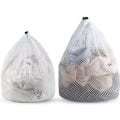 Miniatyrbilde 2 av 5: (2 Pakk 50*70, 60*80) Mesh Vaskesekk - Maskinvaskbar Trekkstreng