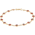 Miniatyrbillede 2 af 5: Forgyldt Ondt Øje Anklet Armbånd