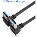 Pikkukuva 4 / 5: SuperSpeed ??USB 3.0 uros-uros-jatkojohto ylös ja