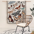 Pikkukuva 5 / 5: 1 kpl 160x130cm Neulotu Perhonen Ruudullinen Peitto, Koristeltu