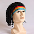 Miniatyrbillede 1 af 4: Enkelt stykke (sort reggae) sjov kreativ håndlavet hat paryk hat, Xin