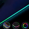 Miniatyrbillede 5 af 5: (Sort, 300*250*4mm) Ekstra Stor RGB Gaming Mousepad - Skridsikker