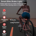 Miniatyrbillede 3 af 5: Cykelalarm baglygte USB opladning super lys baglygter,