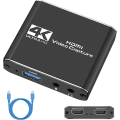 Miniatyrbild 1 av 5: Inspelningskort för video, Capture Card med mikrofon 4K HDMI Loop-O
