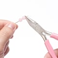 Pikkukuva 3 / 5: Vaaleanpunaisella kahvalla nikkeli-rautaiset pyöreät koverat pihdit DIY