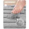 Miniatyrbillede 5 af 5: Skridsikker Bademåtte 40x60cm Grå, Absorberende og Vaskbar Badeværelsesmåtte