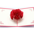 Miniatyrbilde 4 av 5: 3D pop-up gratulasjonskort for bursdag, ønsker til kone, rosa rose