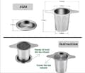 Miniatyrbillede 1 af 5: Teefilter, 2 stk. Fint Hul Teefilter Lavet af 304 Rustfrit Stål