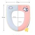 Miniatyrbild 4 av 6: ##/(Rosa med Grön) Toalettstolsdyna för Alla Säsonger##/
