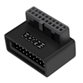 Miniatyrbild 1 av 5: USB 3.0 20/19 Pin Hane till Hona Inåtgående till Utåtgående 90-Graders Vinkel Expansionskonverter Adapter för Moderkort Dator Huvudkort Adapter för PC Com B