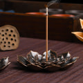 Miniatyrbillede 4 af 5: 2 stk. Lotus Røgelsesholder Messing Pinde Røgelsesbrænder Kegle Røgelse