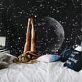 150x150cm, kosmisk måne hängande tyg heminredning gobeläng