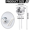 Miniatyrbilde 2 av 5: 38mm Flush-knapp, Universal Dobbel Flush-knapp Rund Hode