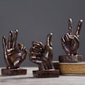 Miniatyrbillede 4 af 5: Håndskulptur Dekoration Finger Statue Harpiks Kontor Hjem Dekorationer