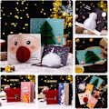 Miniatyrbild 4 av 5: ##/3D Julhälsningskort Kuvert Tomte Renen Snögubbe Tema##/