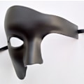 Miniatyrbild 3 av 5: (svart) Vintage Maskeradmask Fantom Operan Enögd Hal