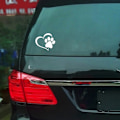 Miniatyrbillede 3 af 5: Hvide Bilstickers, Stickers Poter med hjerte til biler