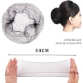 Miniatyrbilde 1 av 5: 20 stk Hårnett, Svarte Usynlige Hårbulle Nett Elastisk Kant Mesh