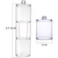 Miniatyrbillede 1 af 5: 3 i 1 Vatpindsholderboks Plastik Vatpindsholder Transparent
