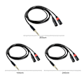 Miniatyrbilde 5 av 5: 6,35 mm TRS hann til XLR hann lyd stereo mikrofonkabel tokanals anti-interferens bærbar balansert høyttaler mikrofonkabel adapter 1M