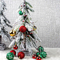 Miniatyrbilde 2 av 5: ##/Julekuler 3-6 cm, 100 stk hvite juletrepynt##/