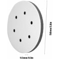 Miniatyrbild 4 av 5: (6 hål, 125 mm) svampdyna pneumatisk torr slipmaskin dyna flockad sel
