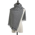 Miniatyrbillede 1 af 5: Sort Tusind Fugle Mønster Sjal, Vinter Plaid Cashmere Sjal