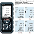 Miniatyrbillede 2 af 4: Laser Afstandsmåler 100m, dt100 Bærbar Håndholdt Digital Laser Måleværktøj Afstandsmåler Større Bagbelyst LCD 4 Linjers Display Ip54 Stødsikker Batteri Inkl.