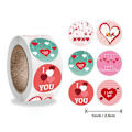 Miniatyrbillede 2 af 4: 3X500 stk. julemærker rulle?etiket glædelig valentinsdag valentinsdag gave&