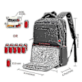 Miniatyrbild 2 av 4: Lunchryggsäck för kvinnor, isolerad kylryggsäck med lunchfack, skolväska med USB-port, lämplig för 15,6-tums laptop