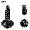 Miniatyrbillede 4 af 4: 8 stk. Torx-skruer til hardtop til Jeep Wrangler Jk 2007-2018 Ekstra lange udskiftningsbolte til biler Rustfrit stål Sort
