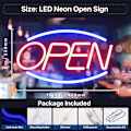 Miniatyrbild 3 av 5: 1 Stycke Neon LED Öppen Neon Bokstavskonst Väggskylt Öppen Ljus USB N