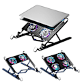 Miniatyrbild 2 av 5: Laptopkylare Datorfäste Ställ Höjdjusterbar Triangulär Struktur Hög Stabilitet Starkt Luftflöde Lågt Ljud Laptop Riser Kylare 2pcs