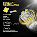 Miniatyrbillede 4 af 5: Bil T20 7440 W21w Led Canbus Baklygter W21/5w 7443 Led Pære Brems Blinklys 6500k Supe