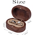 Miniatyrbillede 1 af 5: Ring, Træbryllupsringæske, Træforlovelsesringæske, Valnød