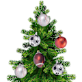 Miniatyrbild 5 av 5: ##/6 st julgranskulor, 6 cm, baseboll##/