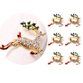 Miniatyrbillede 1 af 5: ##/6 Stykke Jule Servietringe - Diamantbesat Elg, Unik N##/