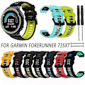 Miniatyrbillede 2 af 5: Passende rem til Garmin Forerunner 735xt 220 230 235 620 630 armbånd silikone stålspænde