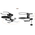 Miniatyrbilde 5 av 5: ##/Hodetelefonholder 3-i-1 Under Desk Klemme Kontroller Stativ##/