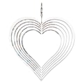 Pikkukuva 1 / 5: Sublimaatiotuulikello DIY Lämmönsiirto Alumiini 3D Tuulikello Sisä- ja ulkokäyttöön Puutarhaan Kuistille Metallinen Ripustuskoriste Love Heart