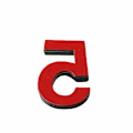 Miniatyrbilde 5 av 5: ##/3D Bronse Postkasse Nummerer 0-9 - Svart, Selvklebende Husnummer##/