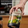 Miniatyrbilde 3 av 5: Vakuumforseglet krukke for kaffebønner, lufttett matoppbevaringsbeholder, klare glasskrukker for hjemmet, fuktsikker luftuttrekksbeholder 1200ml