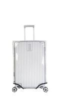 PVC transparent bagageskydd, grått stort kardborreband, 24 tum